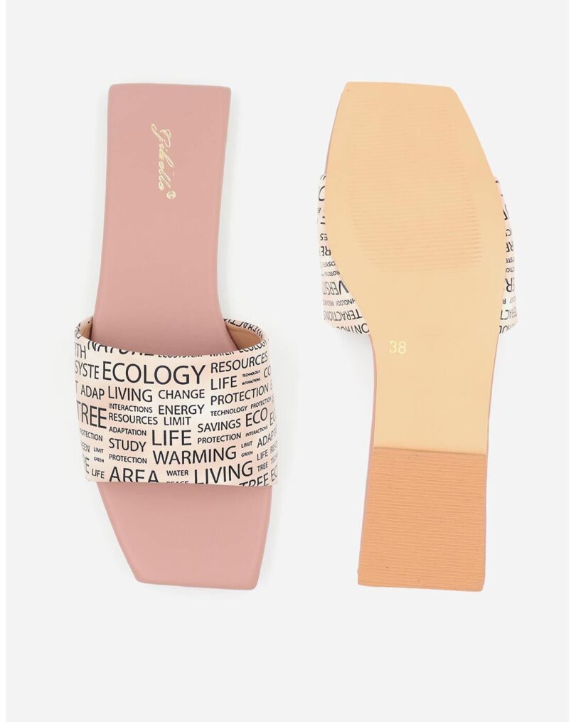 Typographic Print Slip-On Slides - Image 2