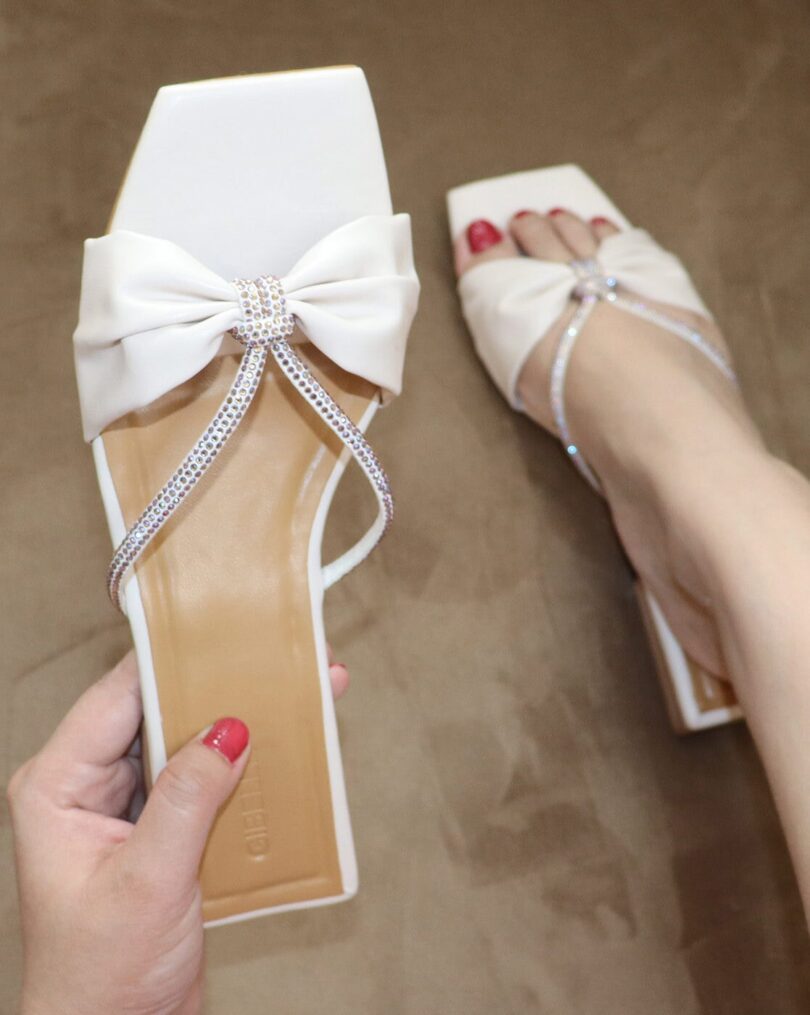Embellished Flat Slip-On Sandals