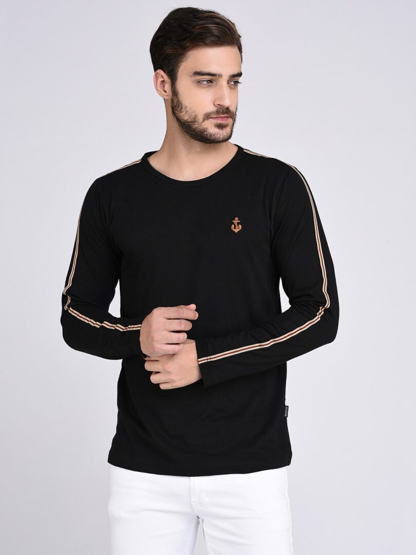 Solid Slim Fit Crew- Neck T-shirt
