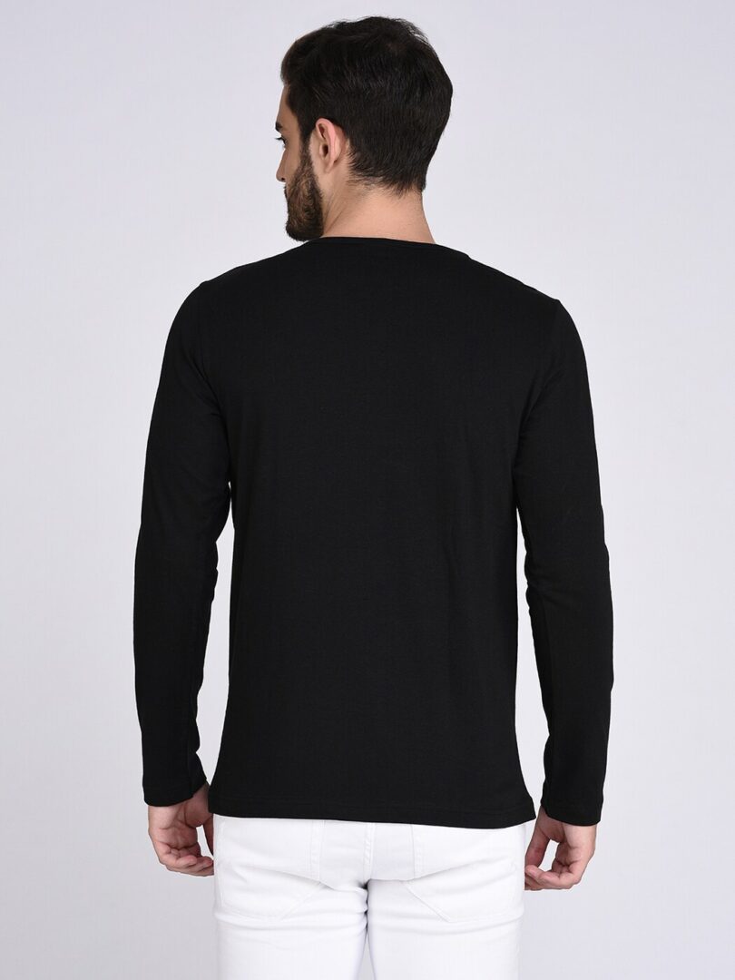 Solid Slim Fit Crew- Neck T-shirt - Image 3