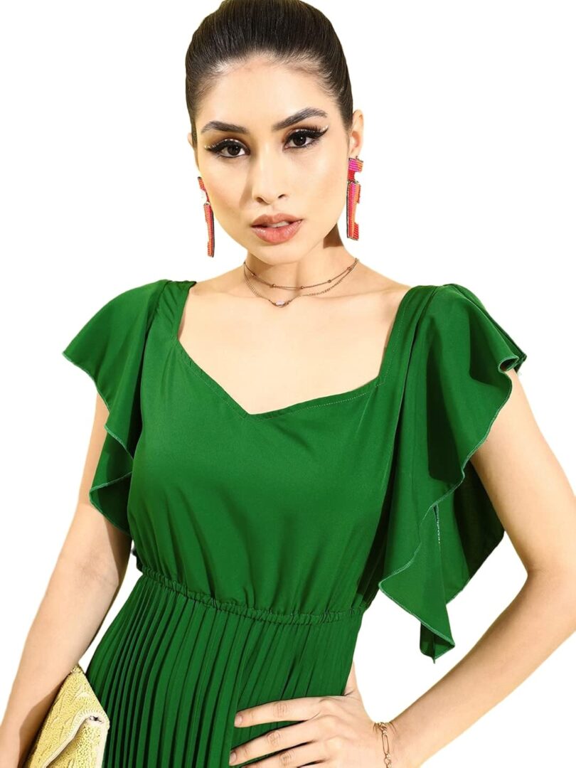 Women Gorgeous Green Sleek Dress