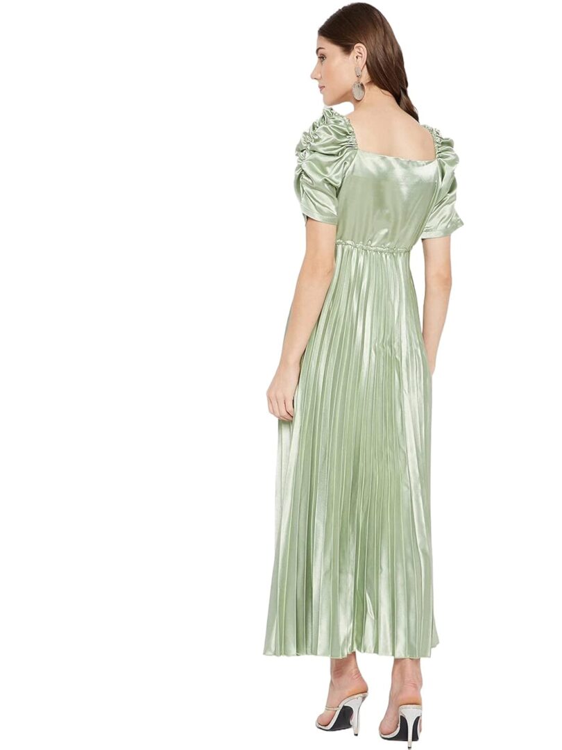 Green Crepe Maxi Dress - Image 4