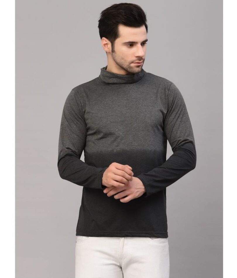 Rigo - Charcoal Cotton Slim Fit Men's T-Shirt
