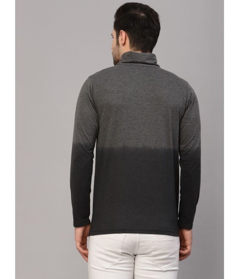 Rigo - Charcoal Cotton Slim Fit Men's T-Shirt - Image 3