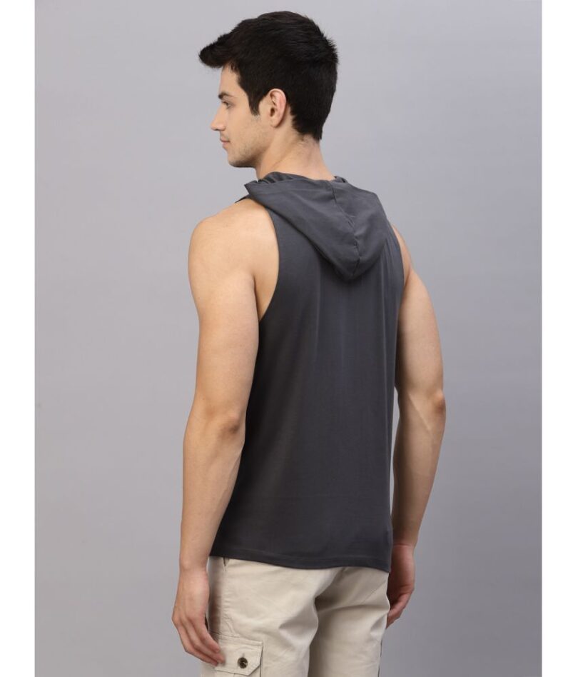 Rigo - Dark grey Cotton Men's Vest - Image 3