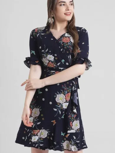 Western Digital Printed Party Wear Dress For Women