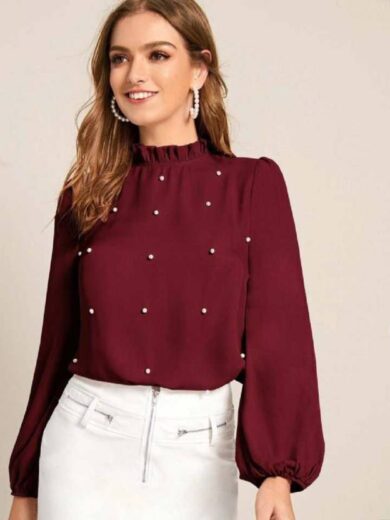 Casual Regular Sleeves Embroidered