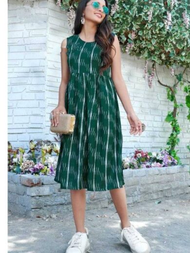 Women Ethnic Dress Green Dress