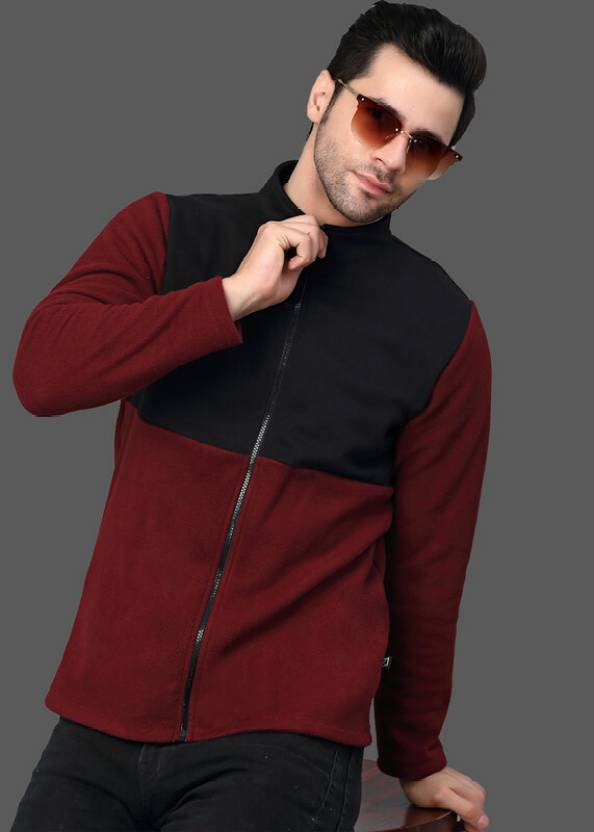 Men Full Sleeve Color Block Sweatshirt
